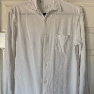 Sunspel White Casual Button Down Shirt